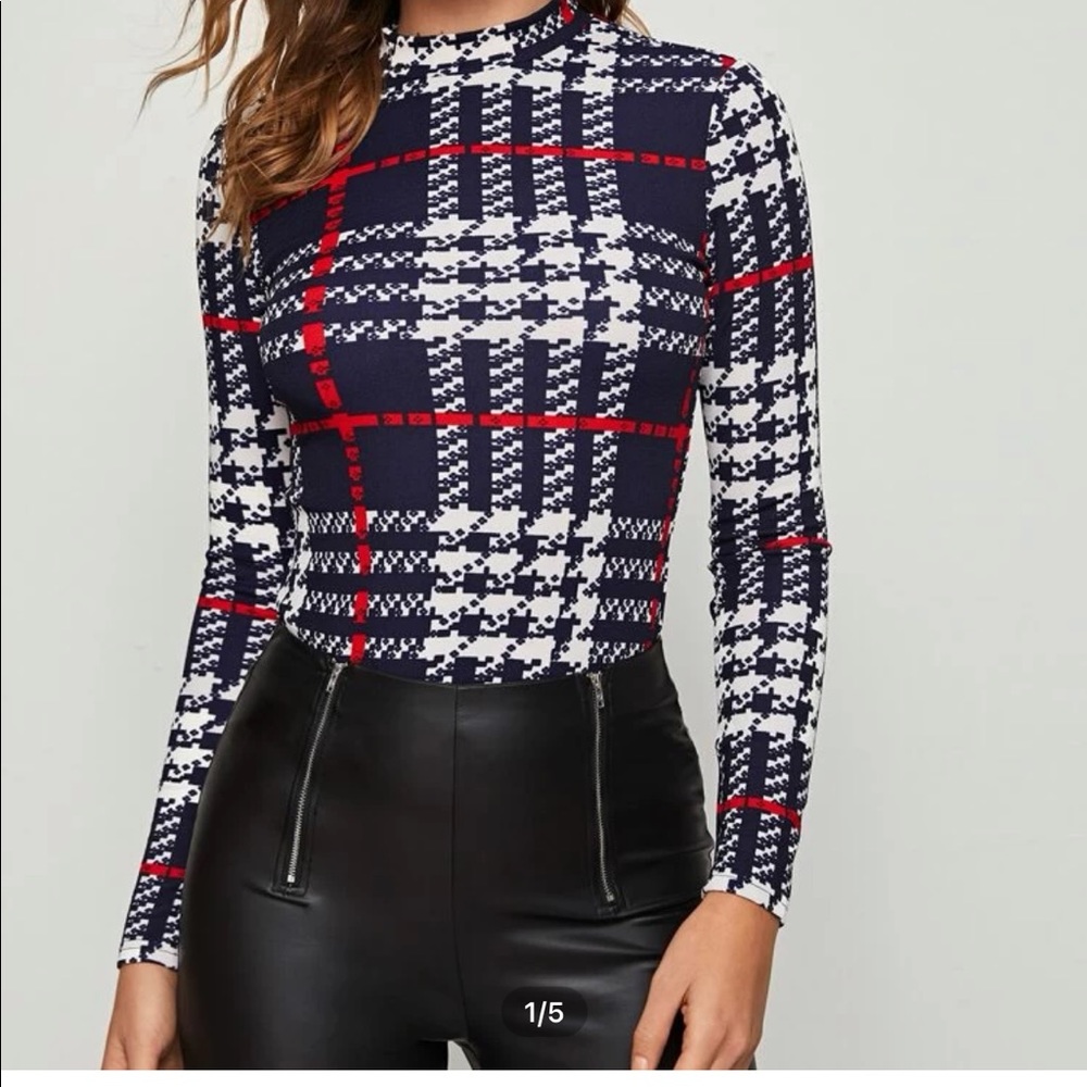 Shein Long Sleeve Turtle Neck Top